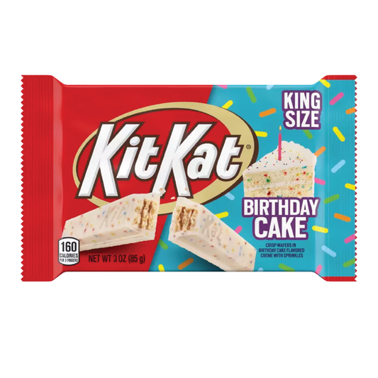 Kit Kat Duos Birthday Cake Crisp Wafers King Size 3oz