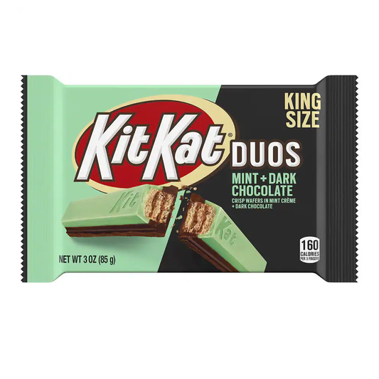 Kit Kat Duos Mint + Dark Chocolate Crisp Wafers King Size 3oz