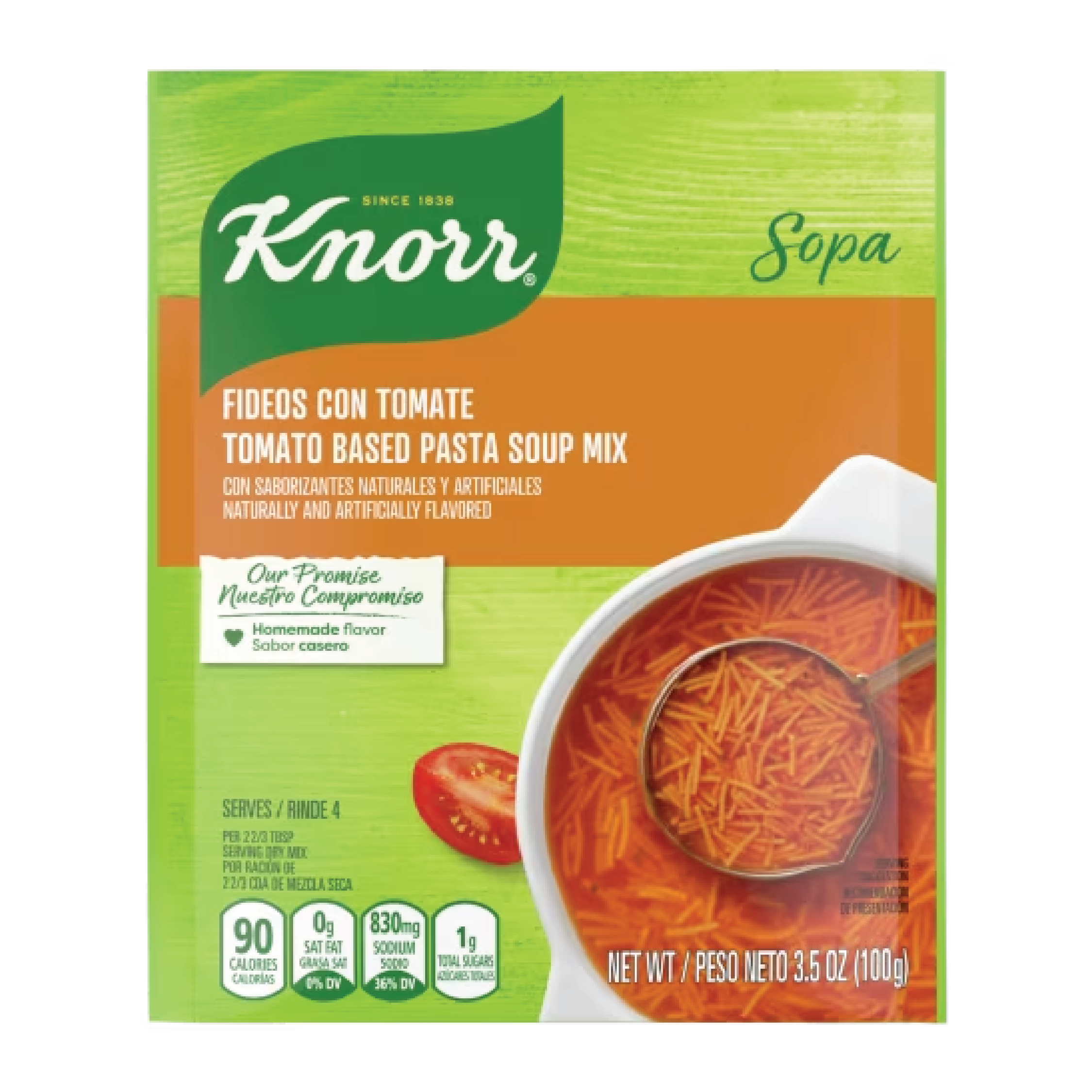 Knorr Sopa Fideos Con Tomate Tomato Based Pasta Soup Mix 3.5oz