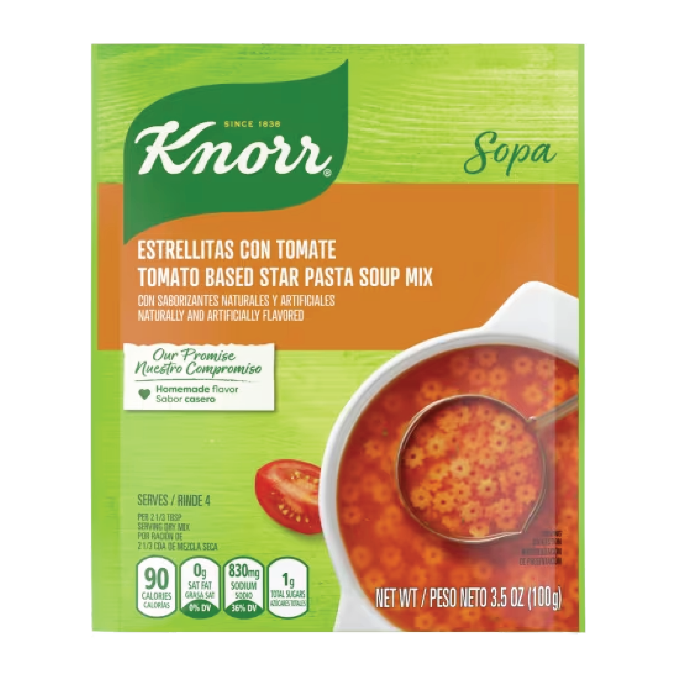 Knorr Sopa Estrellitas Con Tomate Tomato Based Star Soup Mix 3.5oz