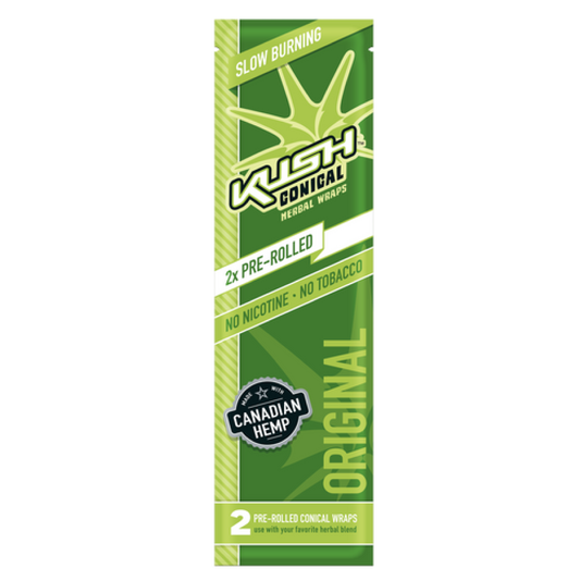 Kush Conical Original Herbal Wraps 2pk