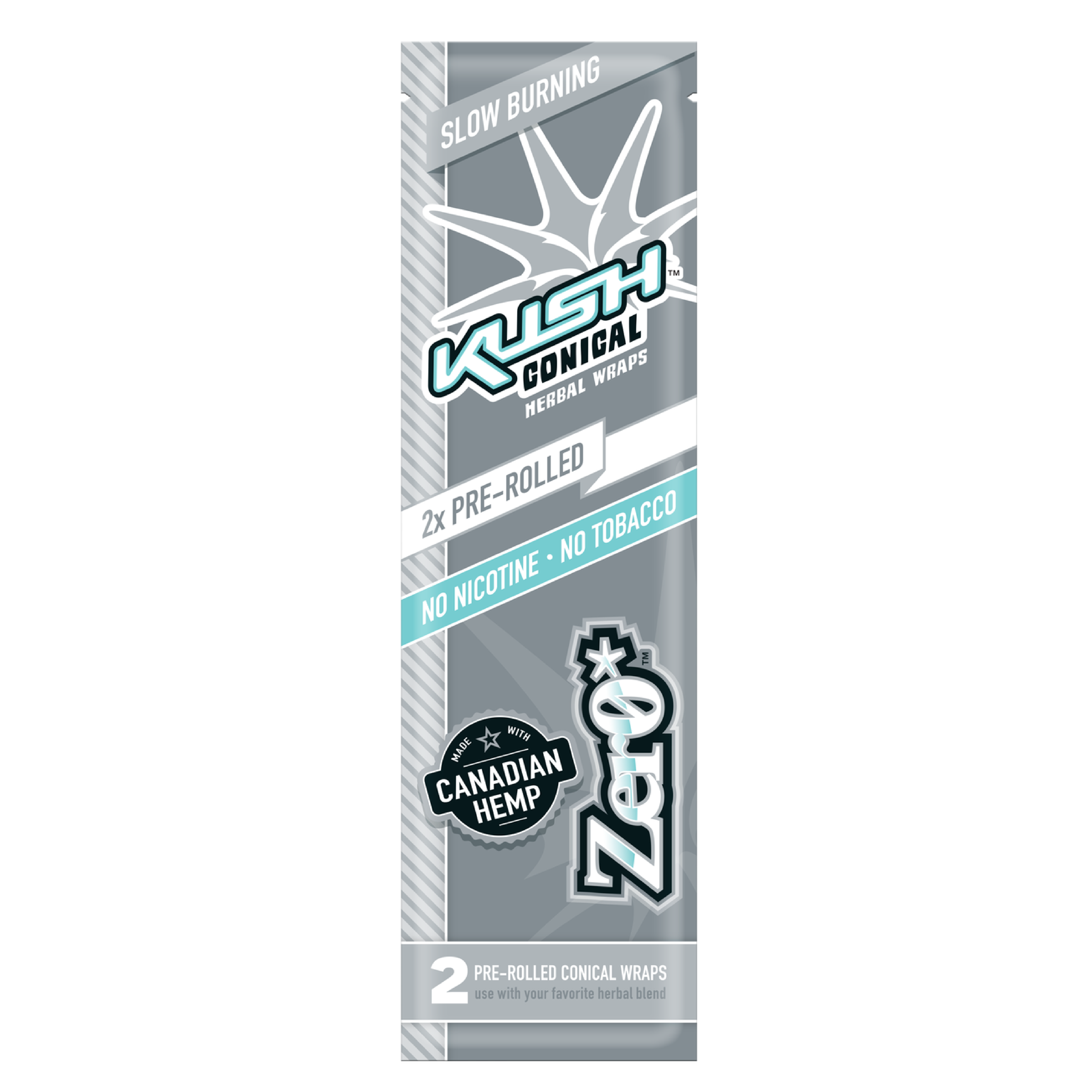 Kush Conical Zero Herbal Wraps 2pk