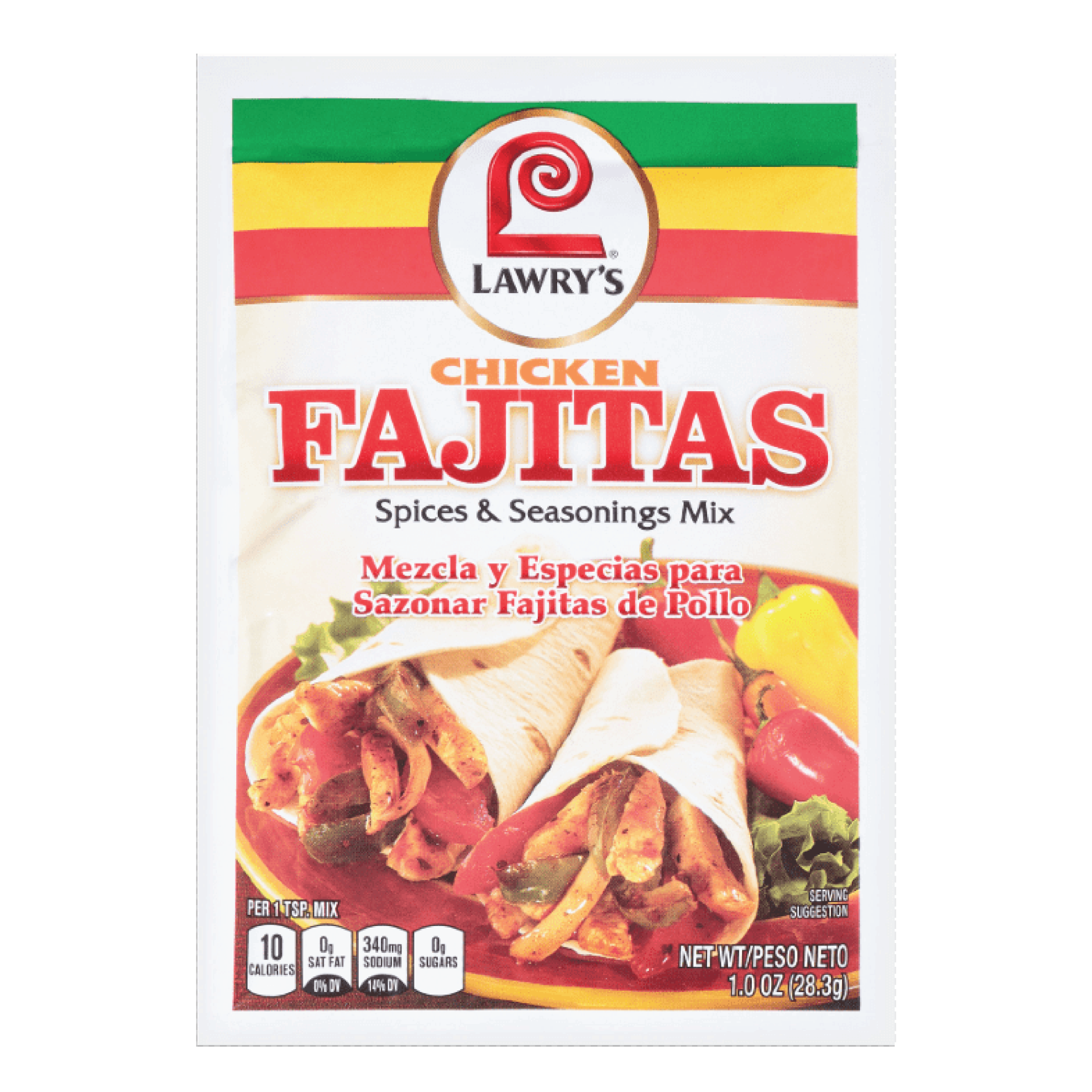 Lawry's Chicken Fajitas Spices & Seasoning Mix 1oz