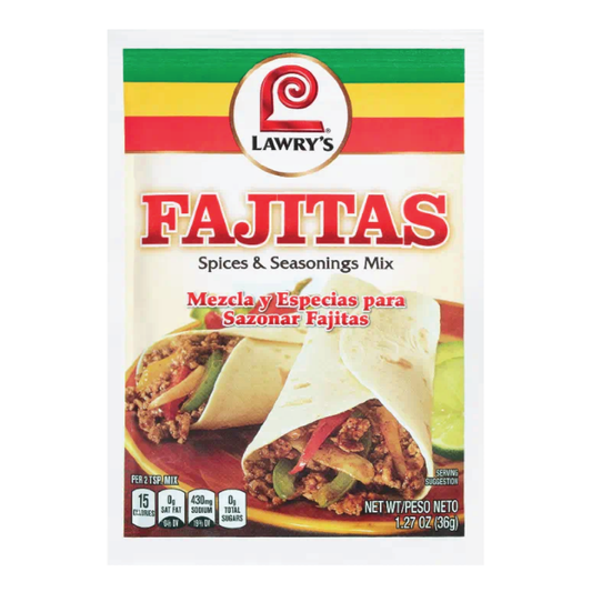 Lawry's Fajitas Spices & Seasoning Mix 1.27oz