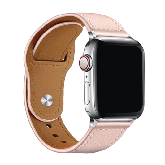 Apple Watch Pink Leather Band Straps  Size | 42/44/45MM