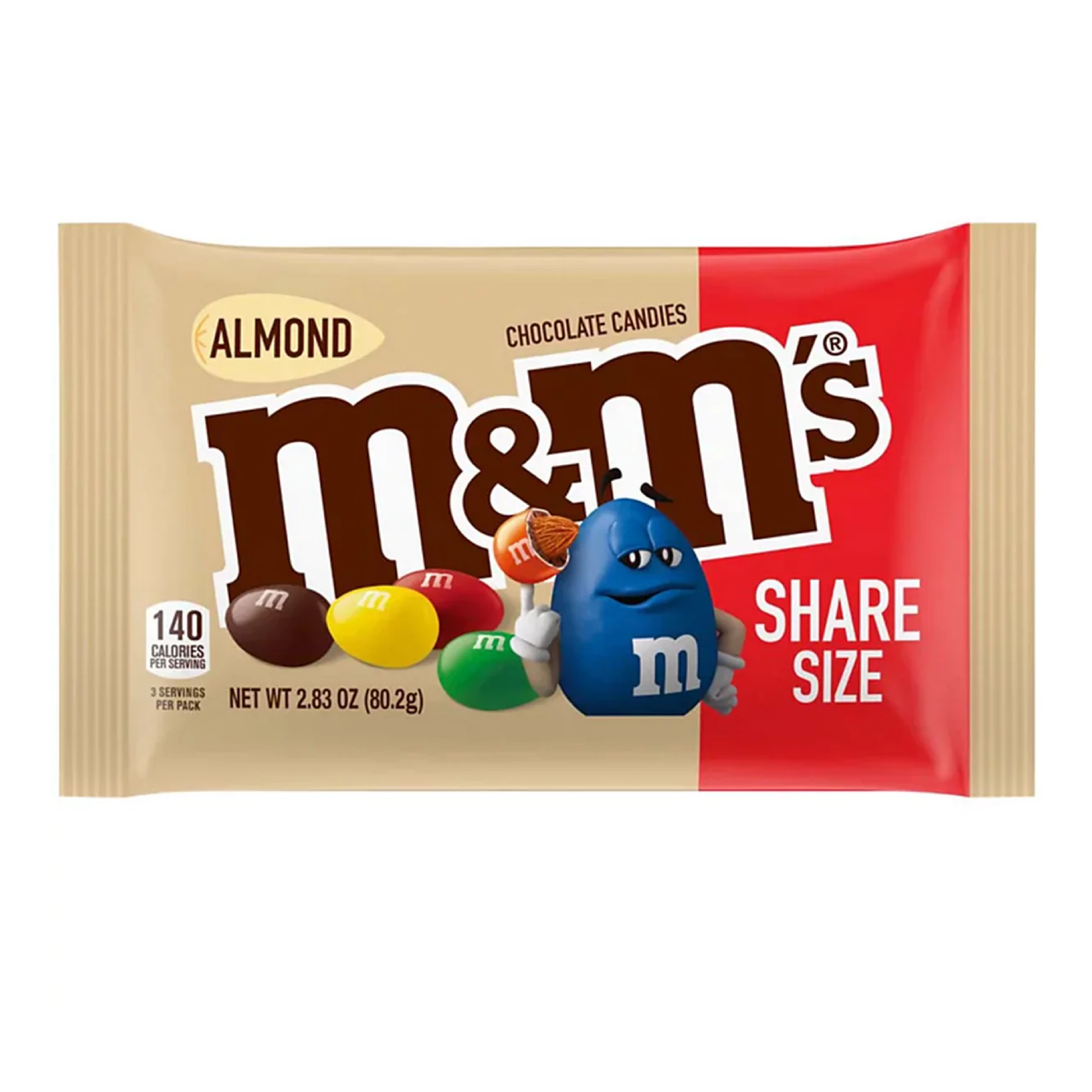 M&M's Almond Chocolate Candies Share Size 2.83 oz