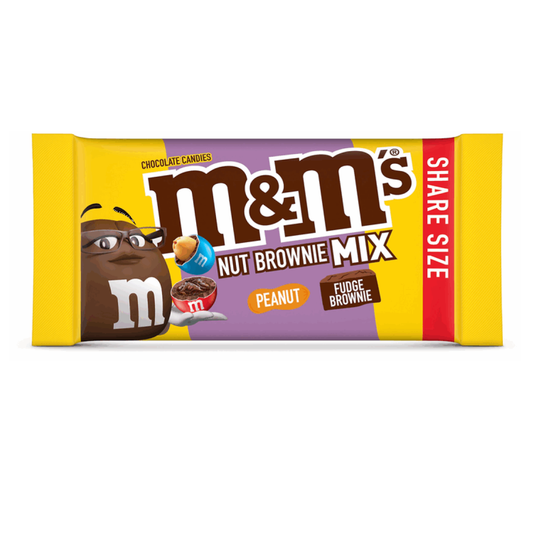 M&M's Nut Brownie Mix Chocolate Candies Share Size 2.5oz