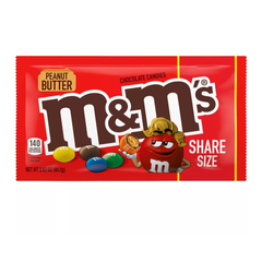 M&M's Peanut Butter Chocolate Candies Share Size 2.83oz