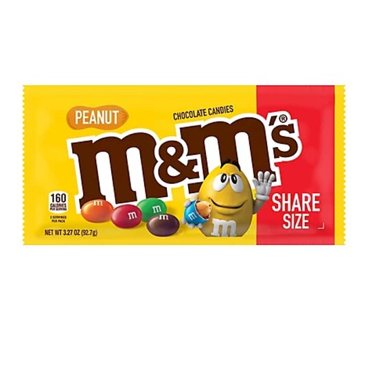 M&M's Peanut Chocolate Candies Share Size 3.27oz