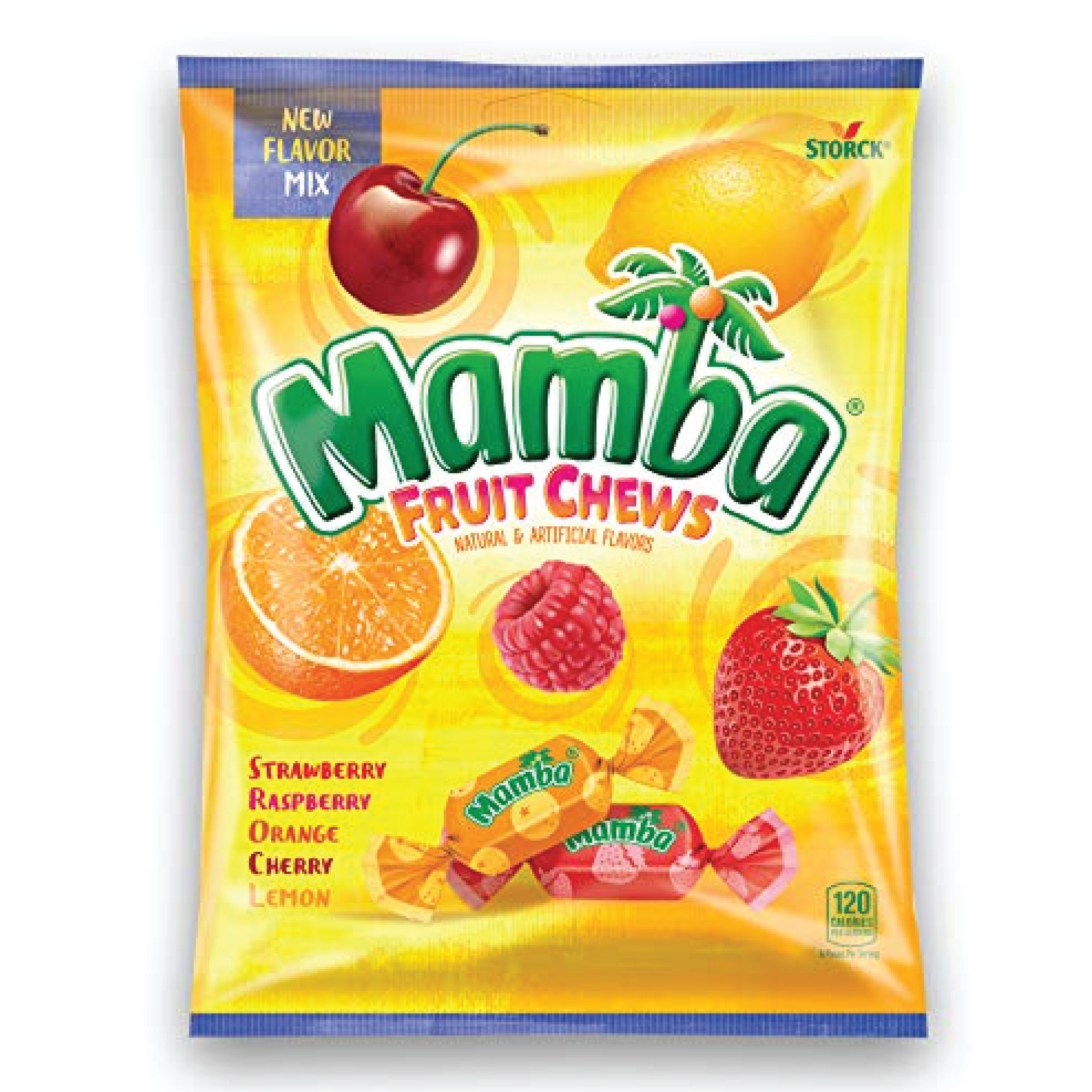 Mamba Fruit Flavor Mix Fruit Chews 3.52oz