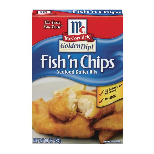 McCormick GoldenDipt Fish' N Chips Seafood Batter Mix 10oz
