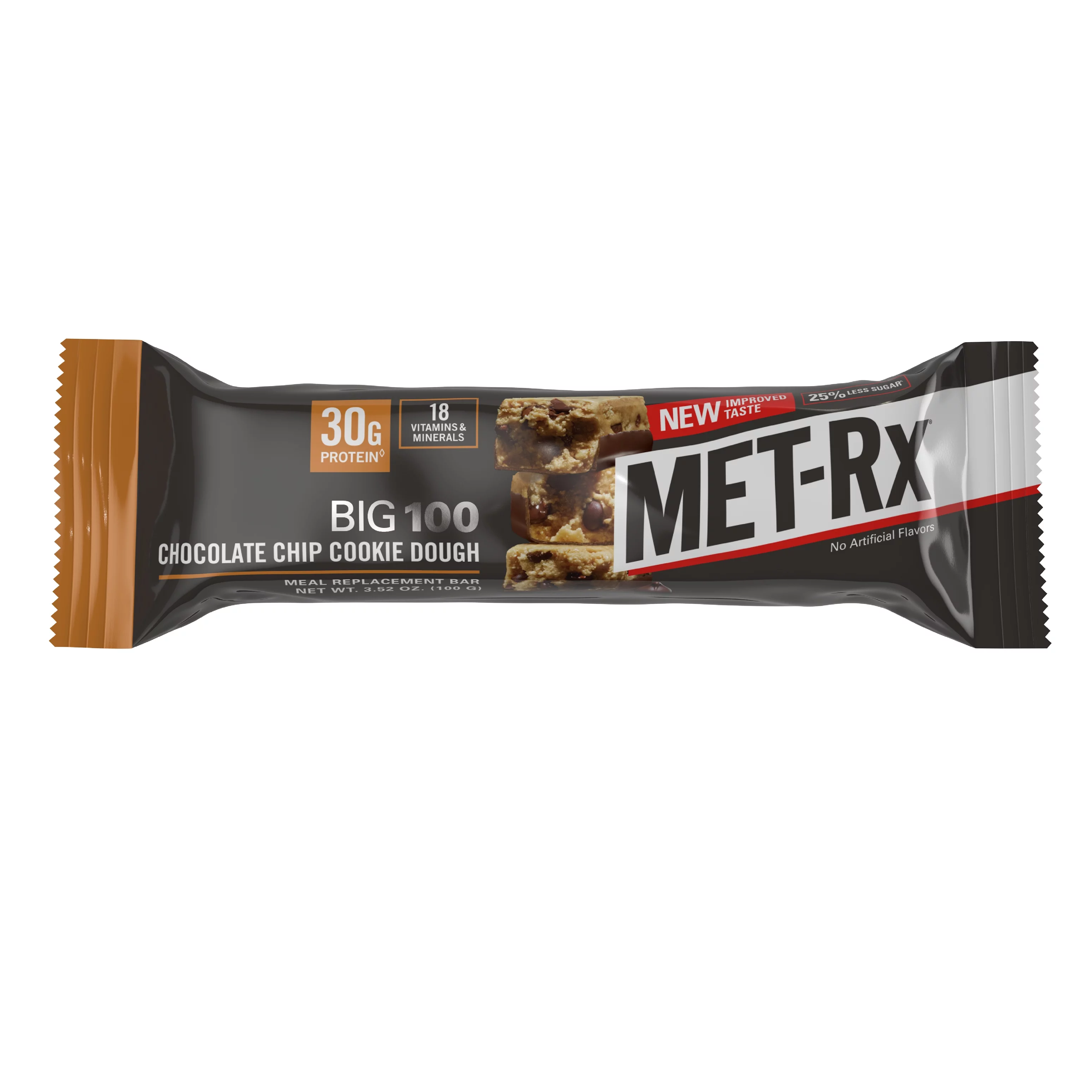MET-Rx Big 100 Chocolate Chip Cookie Dough Protein Bar 3.52oz