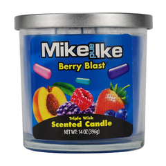Mike & Ike Berry Blast Triple Wick Scented Candle 14oz