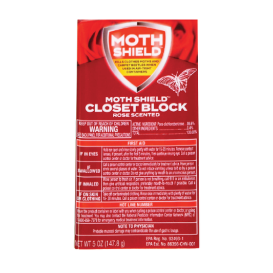 Moth Shield Rose Scented Closet Block 5oz