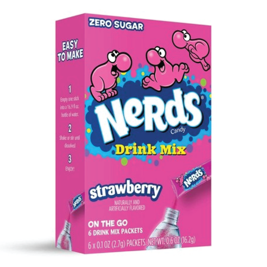 Nerds Strawberry Singles To Go Drink Mix | 6 Sticks