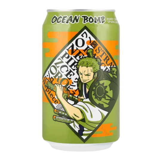 Ocean Bomb One Piece Zoro Honey Lemon Flavor Sparkling Water 330ml (Taiwan)