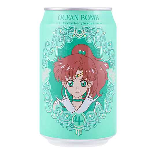 Ocean Bomb Sailor Moon Jupiter Cucumber Flavor Sparkling Water 330ml (Taiwan)