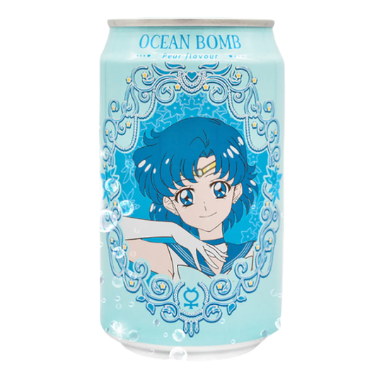 Ocean Bomb Sailor Moon Mercury Pear Flavor Sparkling Water 330ml (Taiwan)