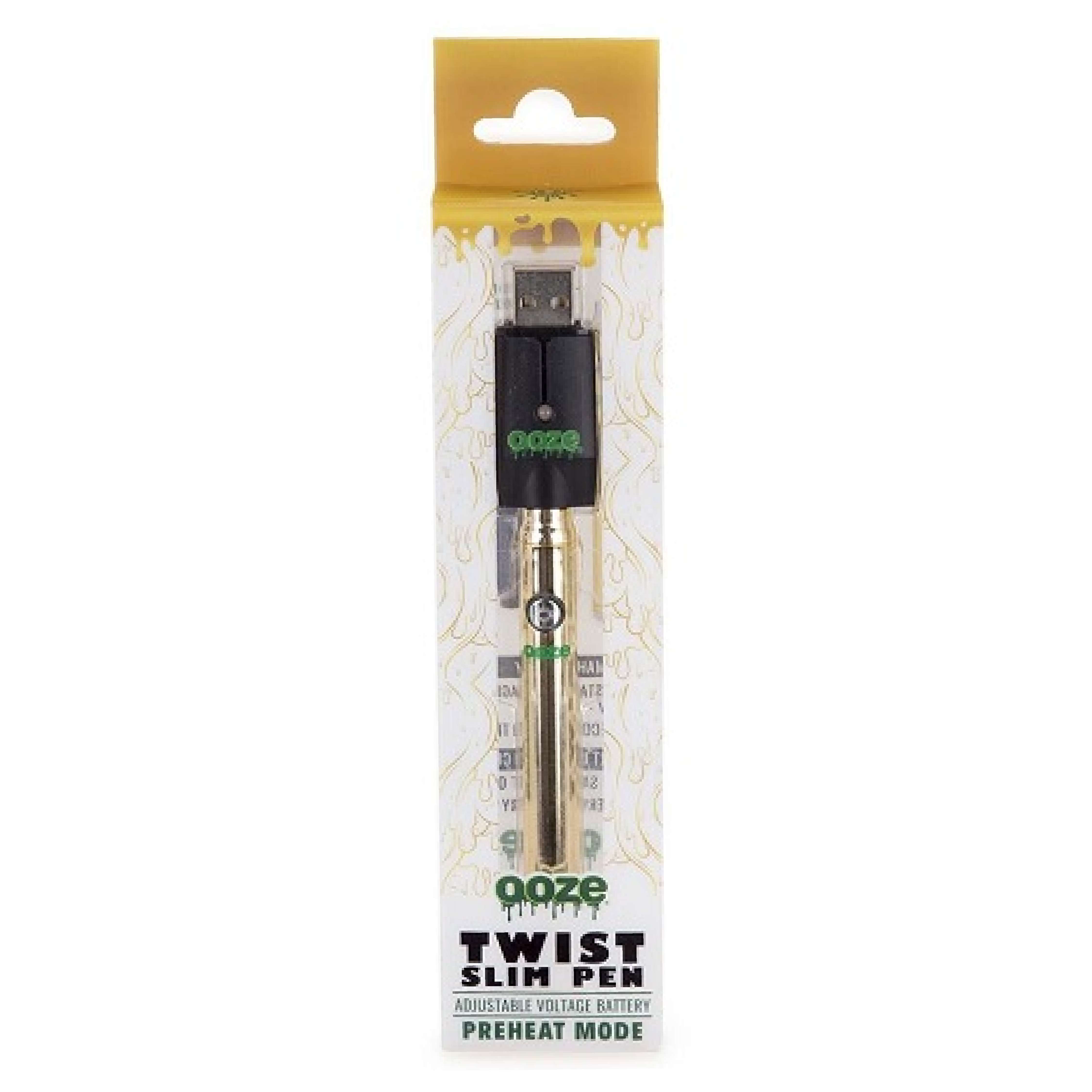 OOZE Twist Slim Gold Battery & Charger Kit 320mAH