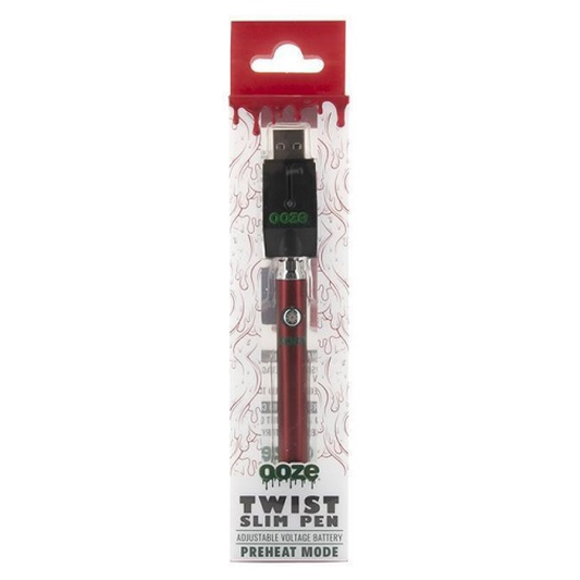 OOZE Twist Slim Red Battery & Charger Kit 320mAH