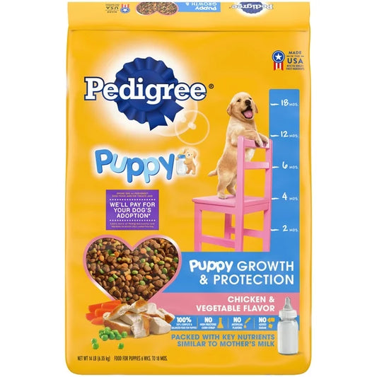 Pedigree Puppy Chicken and Veggies Bag 14LB