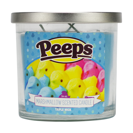 Peeps Blue Marshmallow Triple Wick Scented Candle 14oz