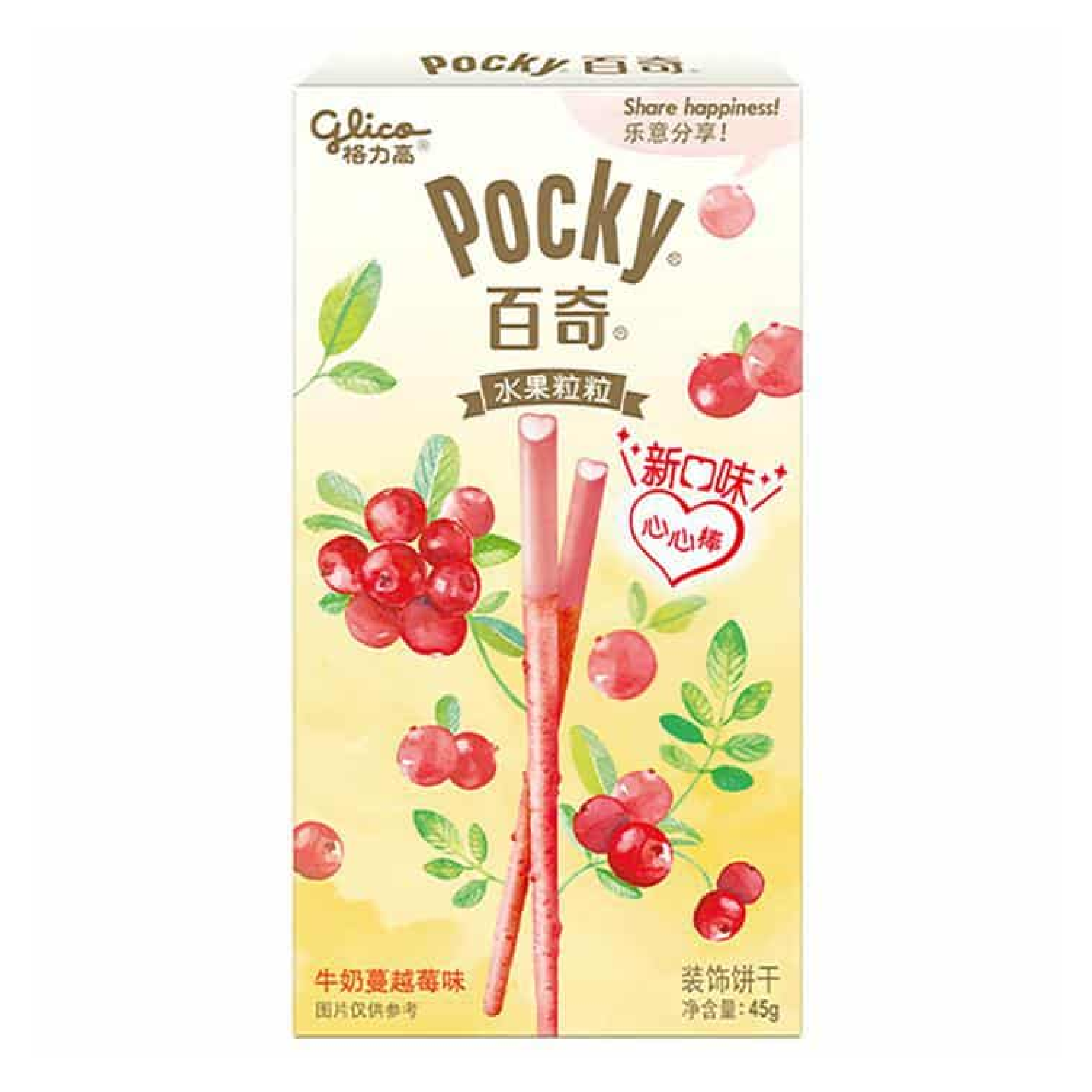 Pocky Milk Cream Cranberry Flakes Flavor Biscuit Sticks 1.94oz (China)