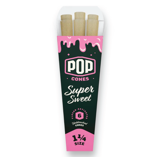 Pop Super Sweet Unbleached Cones King & 1 1/4 Size