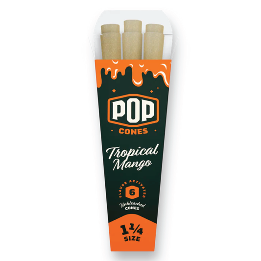 Pop Tropical Mango Unbleached Cones King & 1 1/4 Size