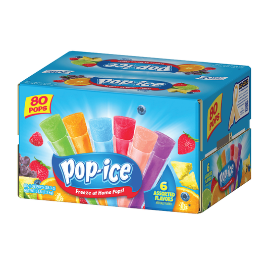 Pop-Ice Original Assorted Freezer Pops 80 Pack