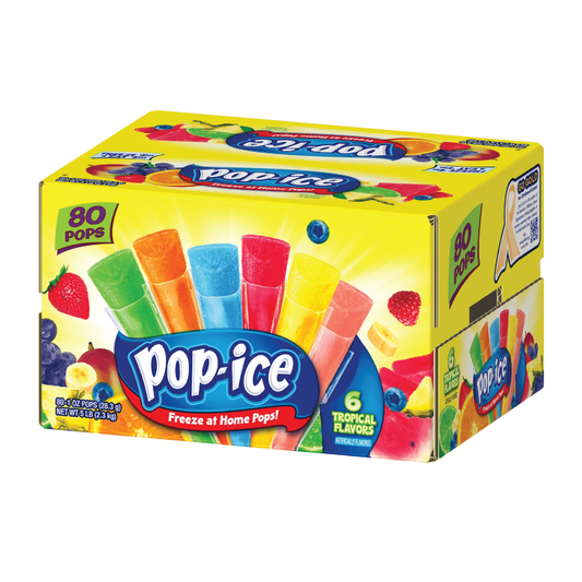 Pop-Ice Tropical Assorted Freezer Pops 80 Pack