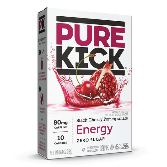 Pure Kick Black Cherry Pomegranate Drink Mixes | 6 Sticks