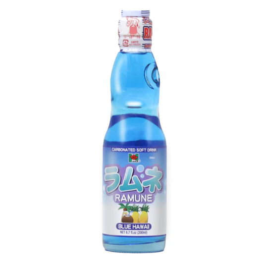 Hana Ramune Blue Hawaii Carbonated Soft Drink 200ml (Japan)