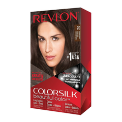 Revlon Brown Black Permanent Colorsilk Beautiful Color Hair Dye #20