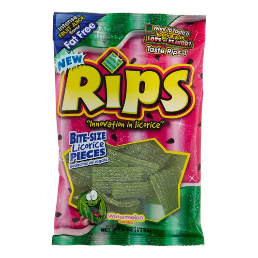 Rips Bites Watermelon 4oz Peg Bag