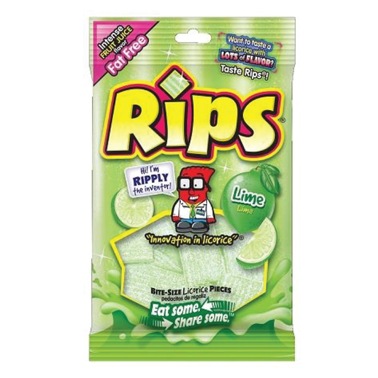 Rips Lime Bite Size Licorice Pieces 4oz
