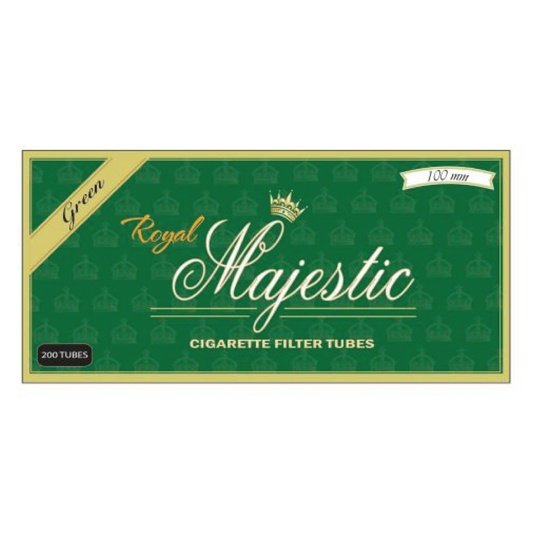 Royal Majestic 100's Green Cigarette Tubes