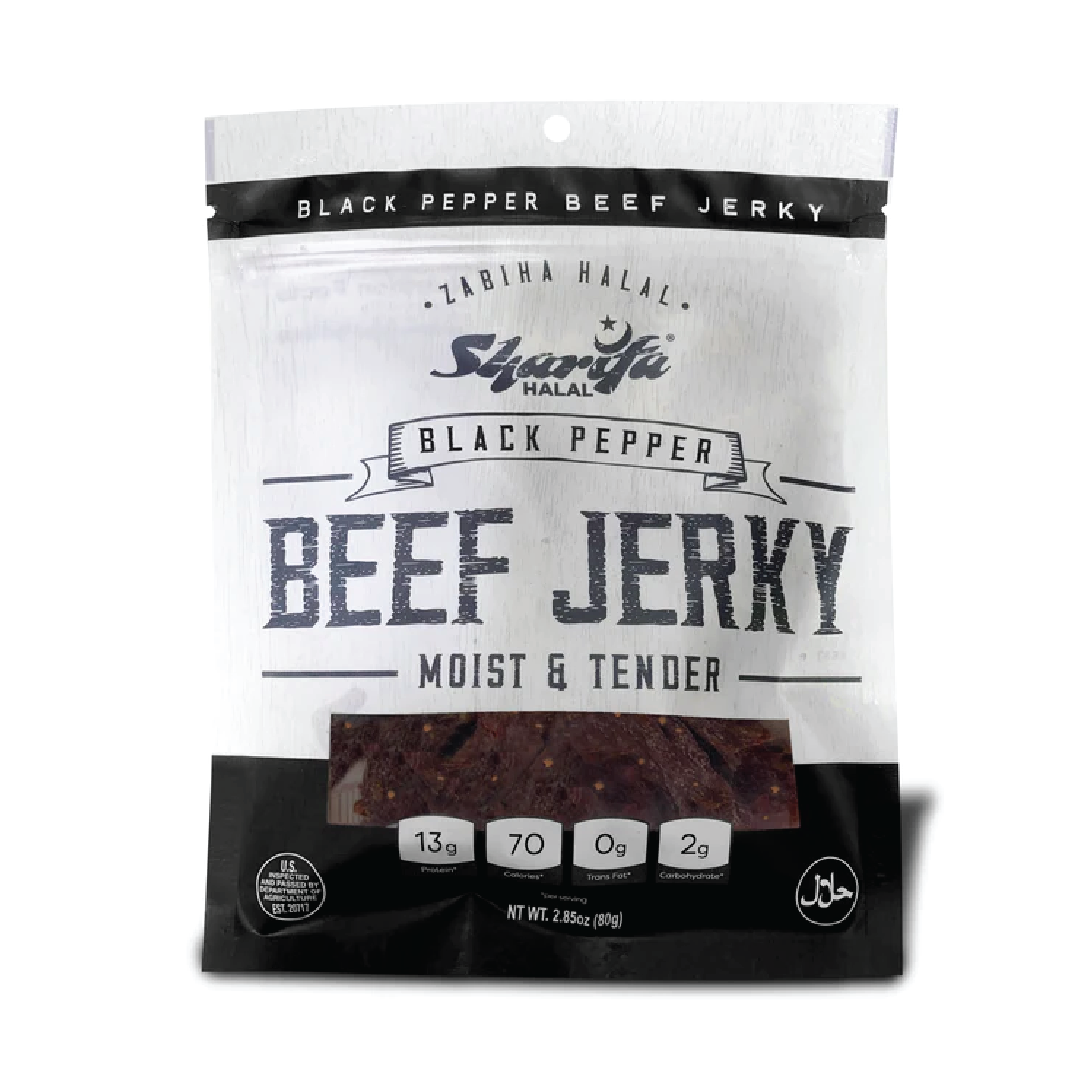 Sharifa Halal Black Pepper Beef Jerky 2.85oz