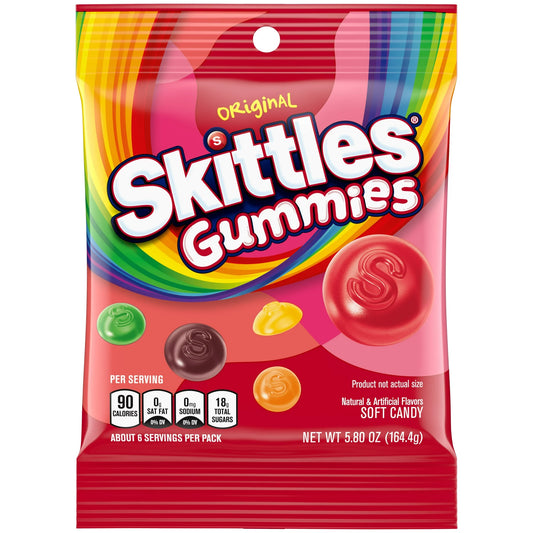 Skittles Gummies Original Peg Bag 5.8oz