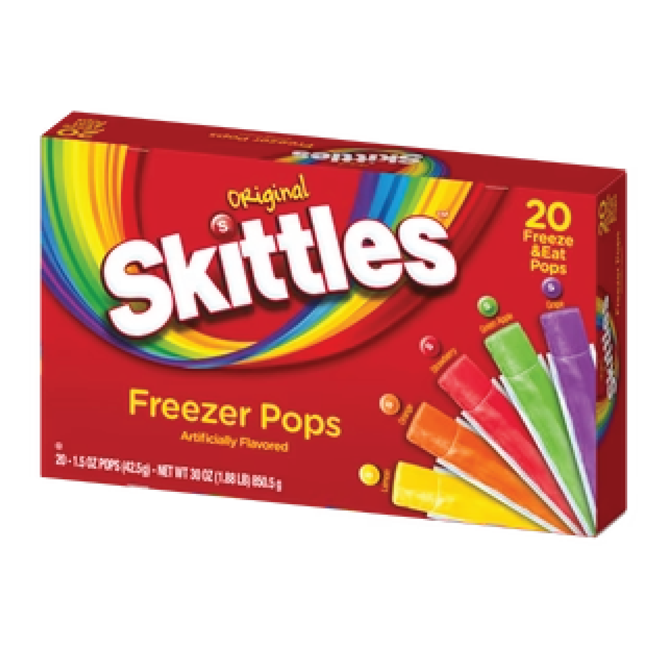 Skittles Assorted Flavor Freezer Pops 20 Pack