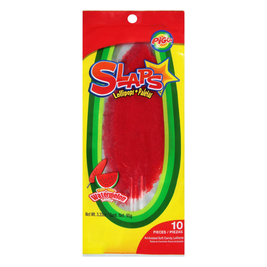 Slaps Watermelon Flavored Lollipops 10 Pack