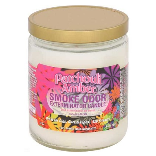 Smoke Odor Patchouli Amber Candle 13oz