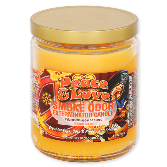 Smoke Odor Peace & Love Candle 13oz