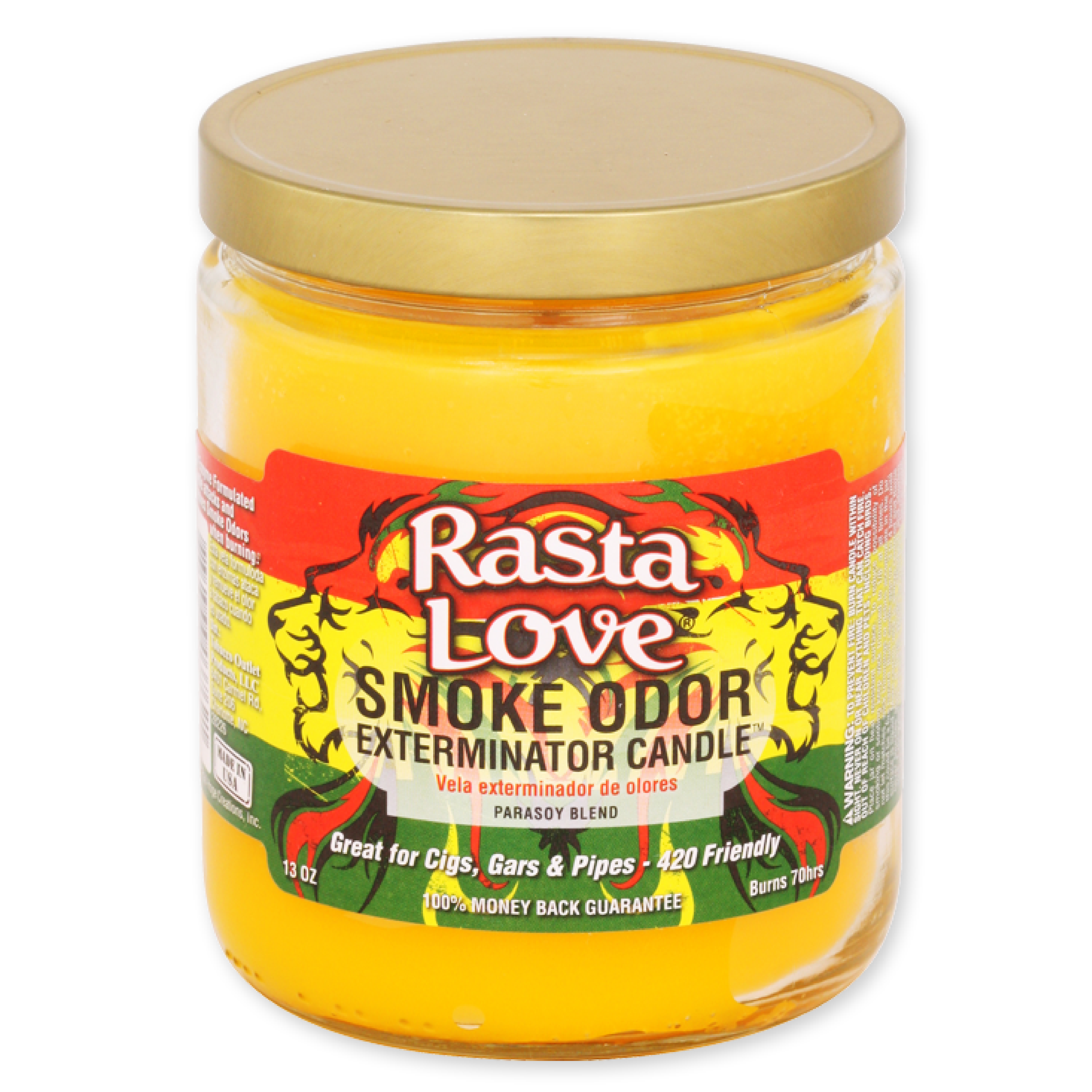 Smoke Odor Rasta Love Candle 13oz