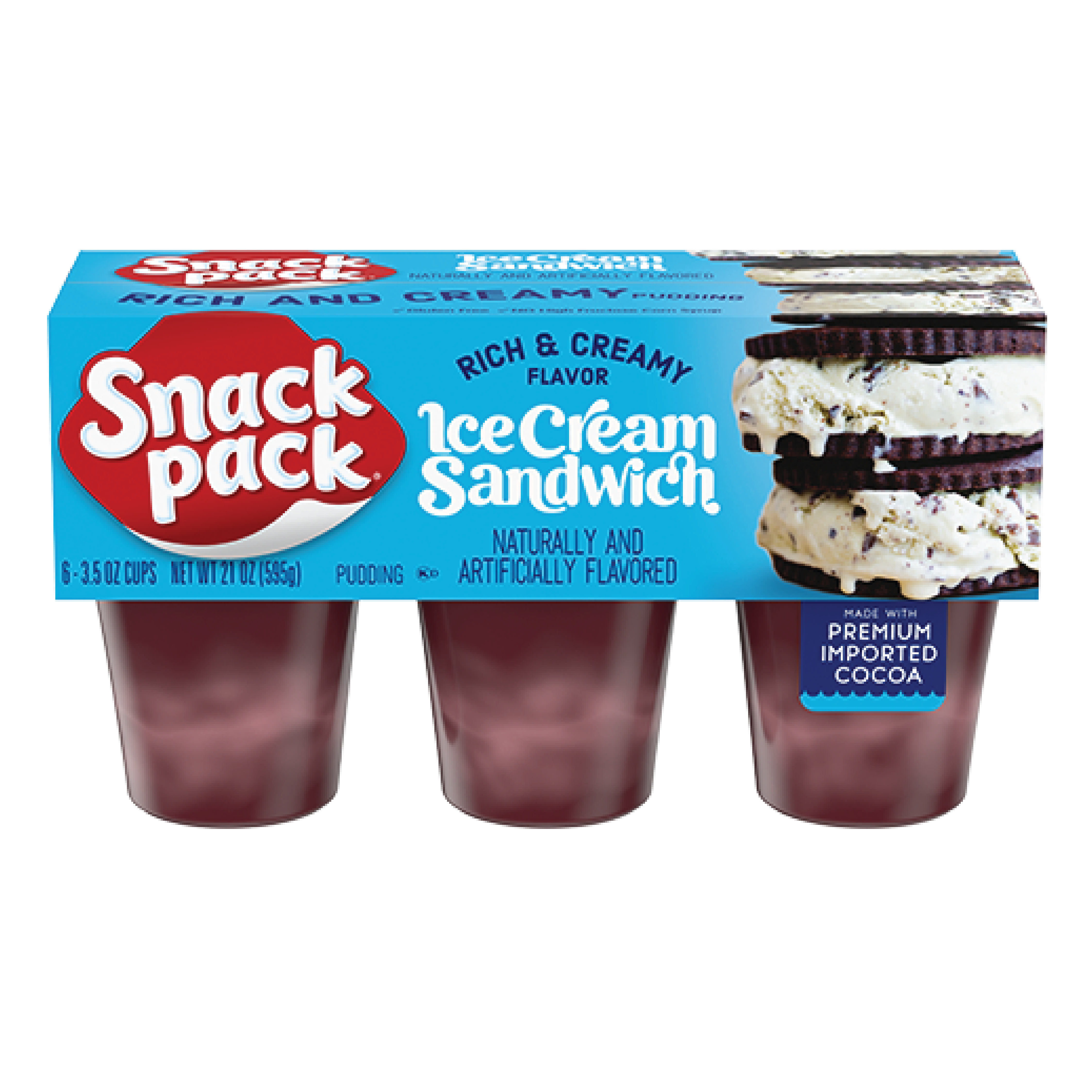 Snack Pack Ice Cream Sandwich Pudding 6 Pack