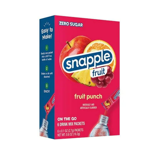 Snapple Fruit Punch Singles To Go Drink Mix | 6 Sticks