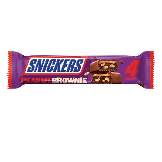 Snickers Peanut Brownie Squares Bar King Size 2.4oz