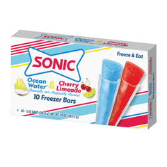 Sonic Ocean Water & Cherry Limeade Freezer Bars 10 Pack
