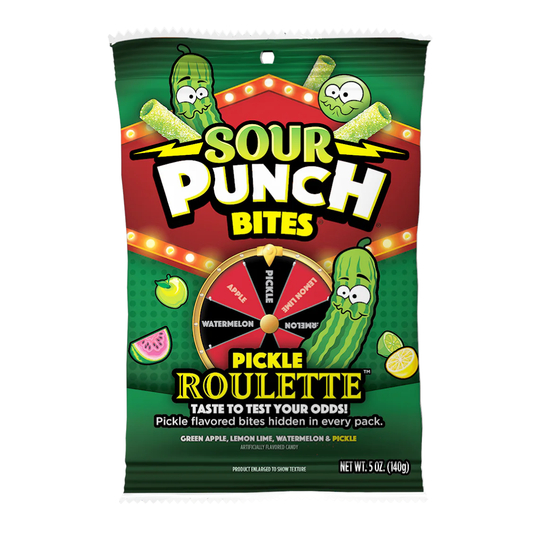 Sour Punch Bites Pickle Roulette Peg Bag 5oz