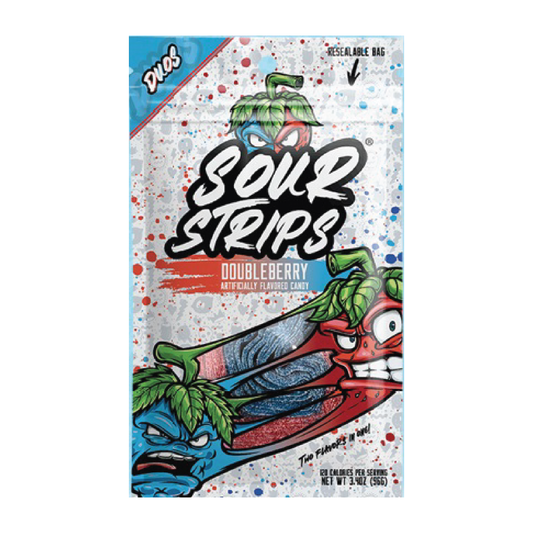 Sour Strips Doubleberry Candy 3.4oz